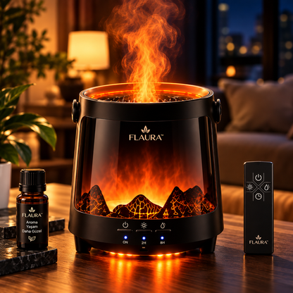FLAURA™ 7 Renkli Alev Efektli Aroma & Atmosfer Difüzörü